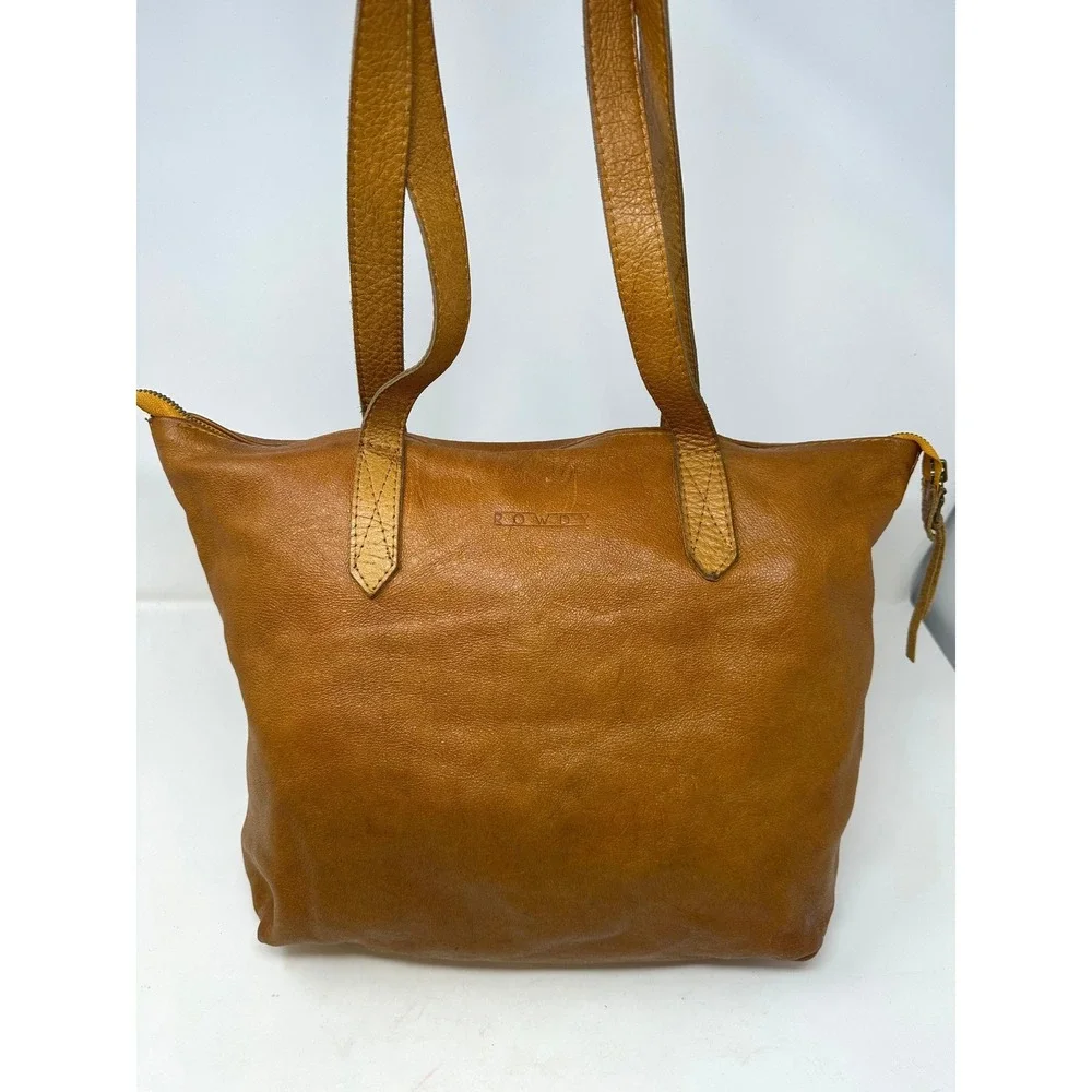 Rowdy Softened Unlined Leather Tote in Cedar